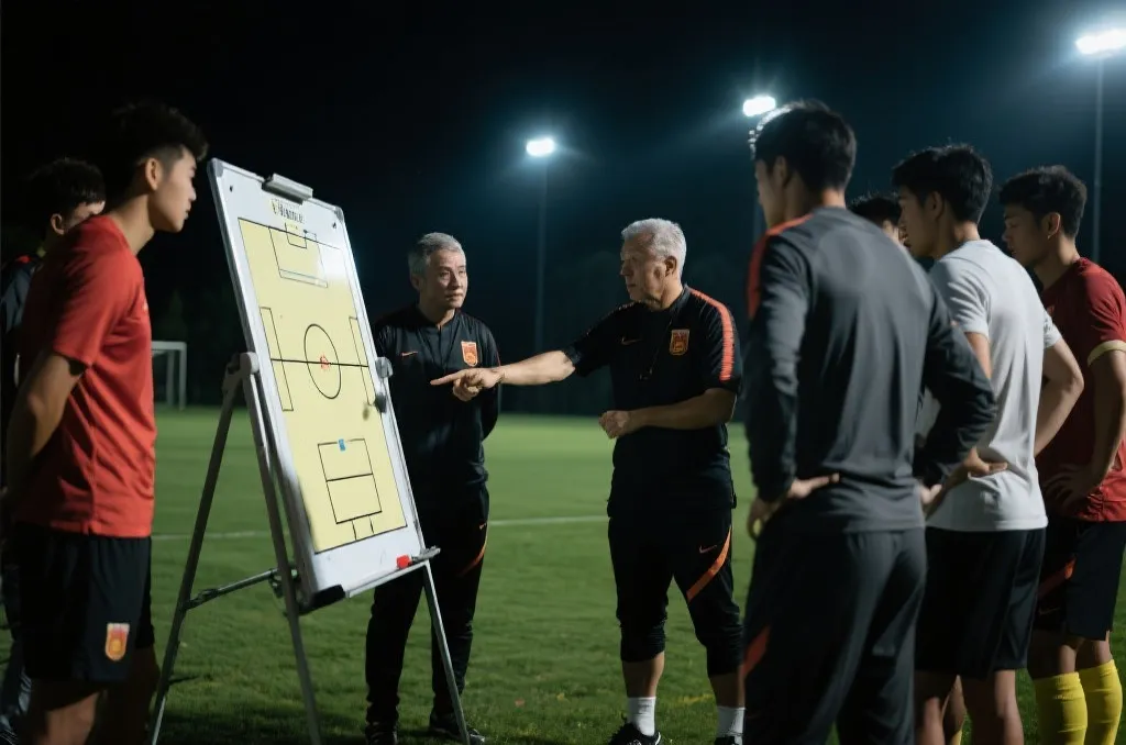 球员在训练场讨论战术与数据分析